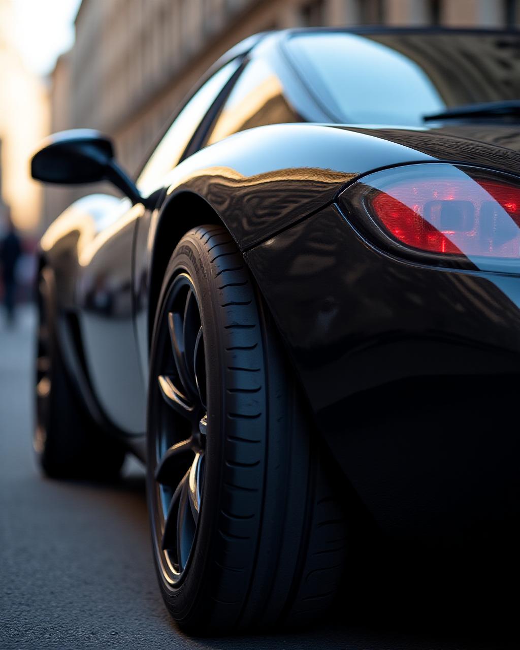 Voiture de luxe brillante après un cirage premium chez Nimbus Clean